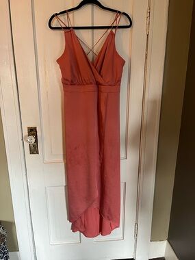 Express Dusty Rose Spaghetti Strap Midi Dress